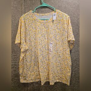 2XL Yellow Floral Old Navy Shirt